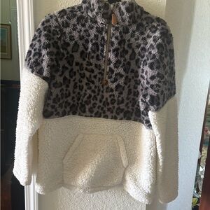Leopard Print Teddy Jacket